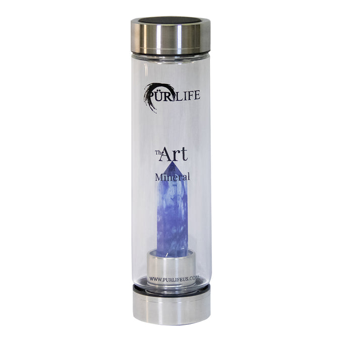 Blue Labradorite Gemstone Water Bottle