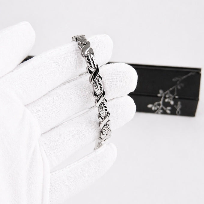 End of Summer Sale - Mercury - Premium Hand Mineral-Infused Negative Ion Bracelet, Stainless Stee...