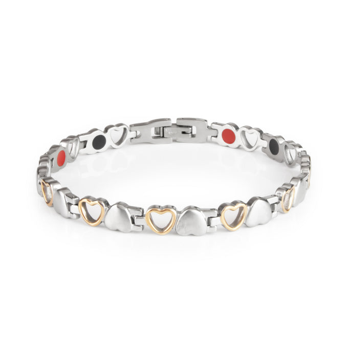End of Summer Sale - Affection - Premium Hand Mineral-Infused Negative Ion Bracelet, Stainless St...