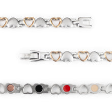 Labor Day Sale - Affection - Premium Hand Mineral-Infused Negative Ion Bracelet, Stainless Steel, Rose Gold Finish, Warm Elegant Boutique Look, Secure Branded Buckle, Jointed Comfort Fit, Limited Lifetime Warranty