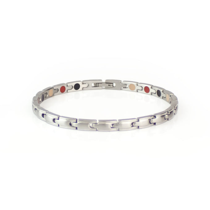 End of Summer Sale - Bright - Premium Hand Mineral-Infused Negative Ion Bracelet, Stainless Steel...