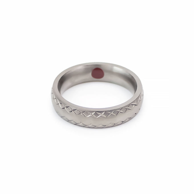 End of Summer Sale - Cross Stitch - Premium Hand Mineral-Infused Negative Ion Ring, Premium Finis...