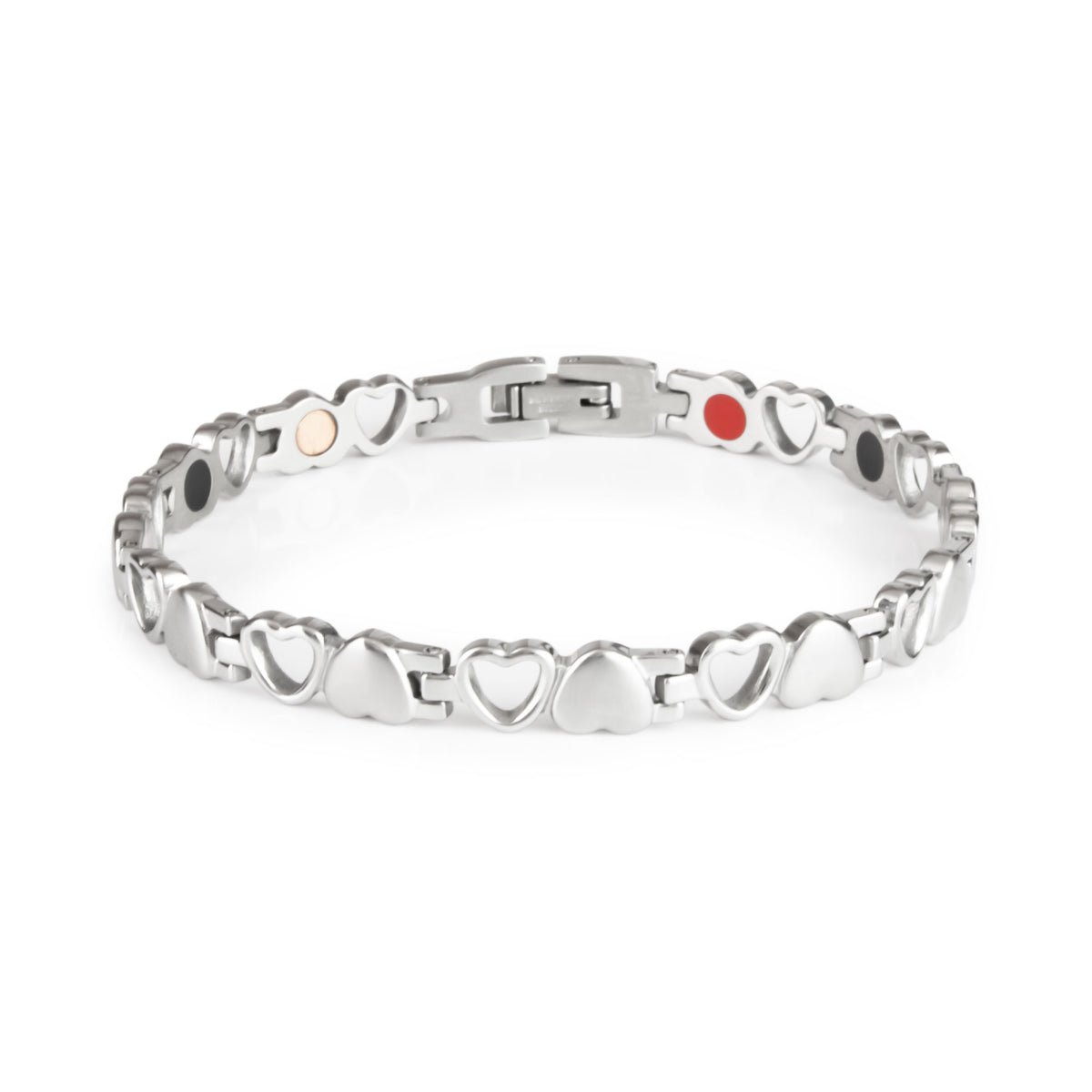 Labor Day Sale - Divine - Premium Hand Mineral-Infused Negative Ion Bracelet, Stainless Steel, Boutique Everyday Wear, Secure Branded Buckle, Jointed Comfort Fit, Limited Lifetime Warranty