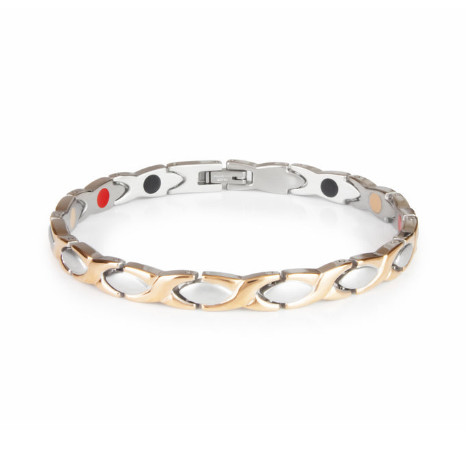 End of Summer Sale - Drops - Premium Hand Mineral-Infused Negative Ion Bracelet, Stainless Steel,...