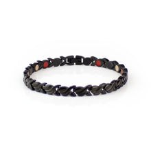 Eclipse - Premium Hand Mineral-Infused Negative Ion Bracelet, Black Stainless Steel, Bold Modern Everyday Style, Secure Branded Buckle, Jointed Comfort Fit, Limited Lifetime Warranty