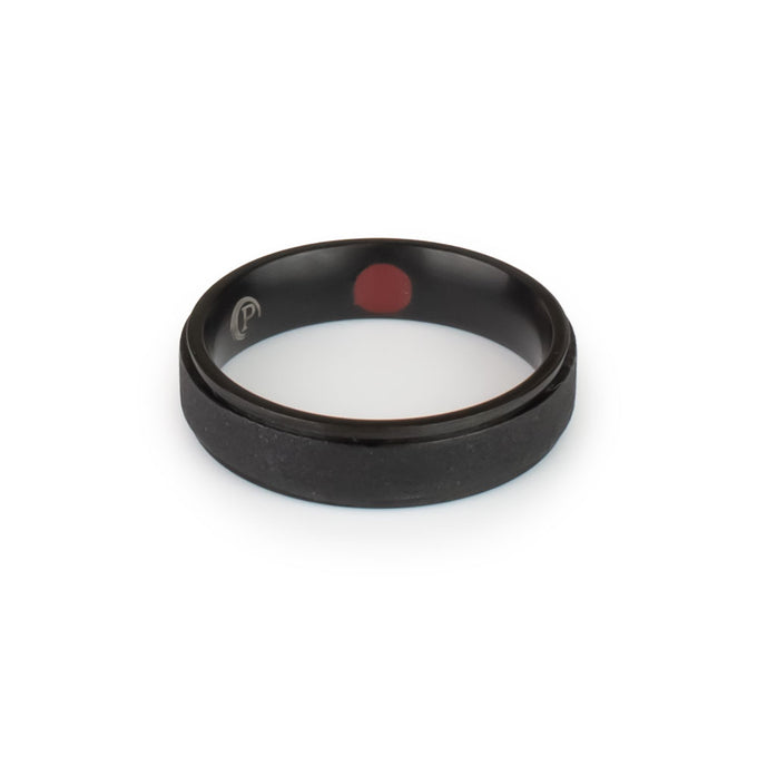 End of Summer Sale - Elegant Matte Black - Premium Hand Mineral-Infused Negative Ion Ring, Matte ...