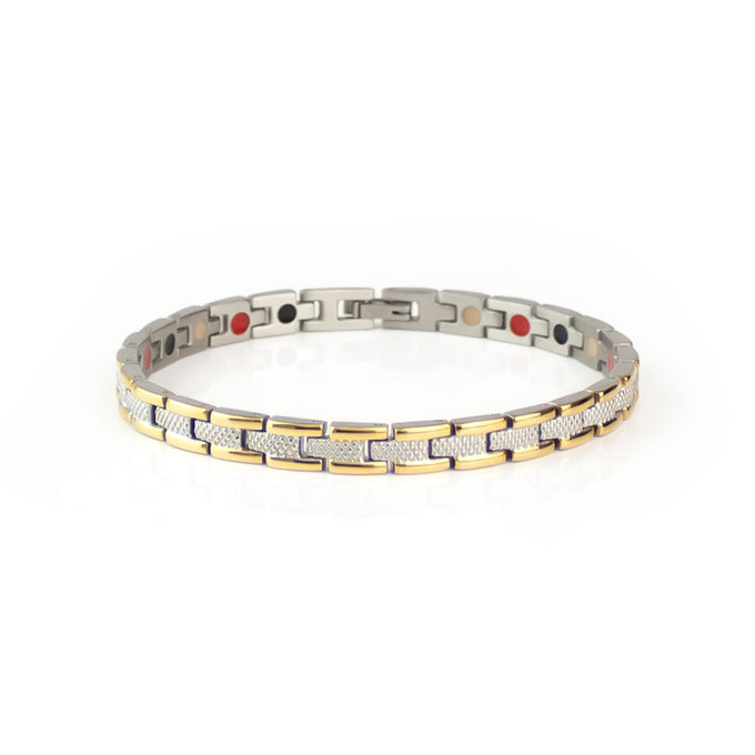 End of Summer Sale - Elysian - Premium Hand Mineral-Infused Negative Ion Bracelet, Stainless Stee...