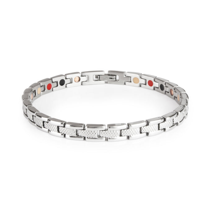 End of Summer Sale - Empire - Premium Hand Mineral-Infused Negative Ion Bracelet, Stainless Steel...
