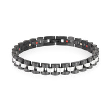 End of Summer Sale - Exquisite - Premium Hand Mineral-Infused Negative Ion Bracelet, Stainless Steel, Boutique Everyday Wear, Secure Branded Buckle, Jointed Comfort Fit, Limited Lifetime Warranty