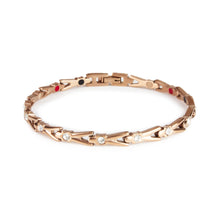 Labor Day Sale - Hope - Negative Ion Bracelet, Rose Gold Titanium with Swarovski Crystals