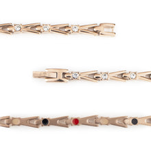 Labor Day Sale - Hope - Negative Ion Bracelet, Rose Gold Titanium with Swarovski Crystals