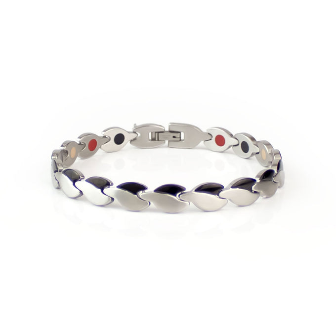 End of Summer Sale - Lucky - Premium Hand Mineral-Infused Negative Ion Bracelet, Stainless Steel,...