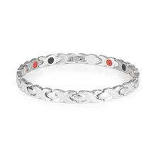Mercury - Premium Hand Mineral-Infused Negative Ion Bracelet, Stainless Steel, Flexible Link Design, Secure Branded Buckle, Limited Lifetime Warranty
