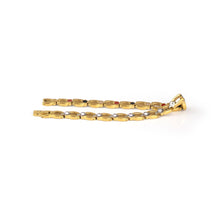 Labor Day Sale - Nice - Negative Ion Bracelet, Gold Plated Titanium with Swarovski Crystals