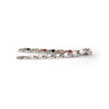 End of Summer Sale - Rose - Premium Hand Mineral-Infused Negative Ion Bracelet, Stainless Steel, Swarovski Crystal Detail, Warm Elegant Boutique Look, Secure Branded Buckle, Jointed Comfort Fit, Limited Lifetime Warranty