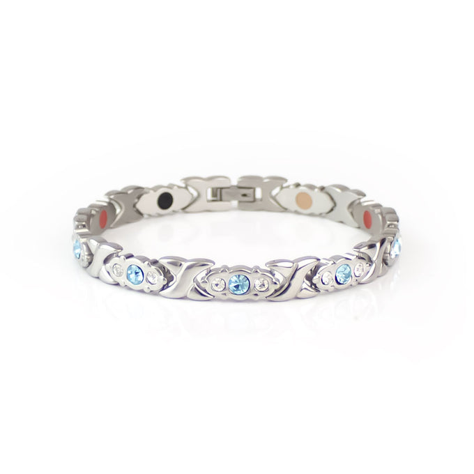 End of Summer Sale - Welsh - Premium Hand Mineral-Infused Negative Ion Bracelet, Stainless Steel,...