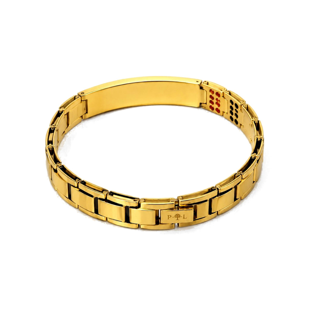 Oric Purlife Multi-Mineral bracelet new clean hero image with PTL tree buckle and mineral points