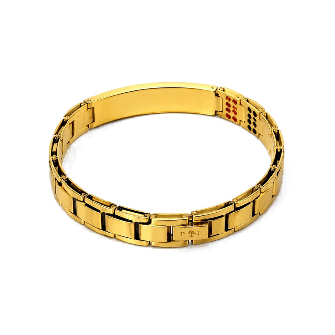 Oric Purlife Multi-Mineral bracelet new clean hero image with PTL tree buckle and mineral points