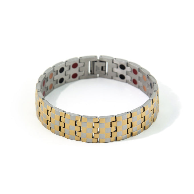 Mysterious Matte - Negative Ion Bracelet, Silver & Gold Plated