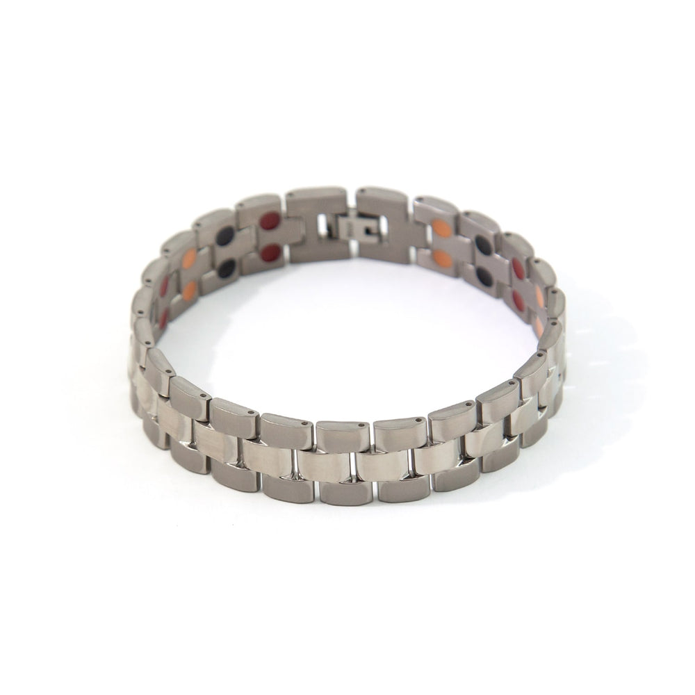 Arcene - Negative Ion Bracelet, Titanium & Sterling Silver