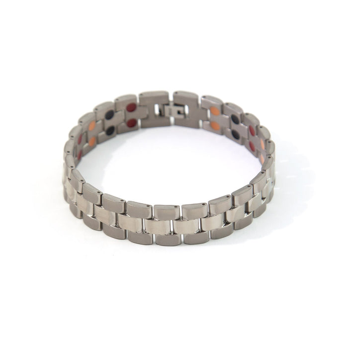 Arcene - Negative Ion Bracelet, Titanium & Sterling Silver