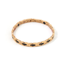 Tri-Color - Titanium Negative Ion Bracelet - Rose Gold Plated & Black Onyx