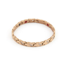 Bejeweled - Negative Ion Bracelet - Titanium Rose Gold with Swarovski Crystals