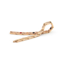 Bejeweled - Negative Ion Bracelet - Titanium Rose Gold with Swarovski Crystals