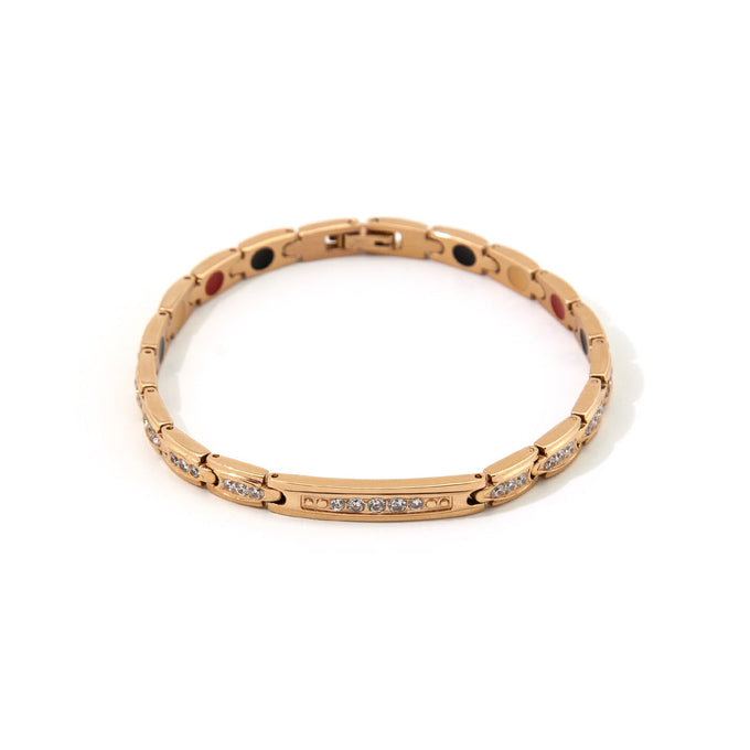 Sparkling - Negative Ion Bracelet - Rose Gold Plated with Swarovski Crystals