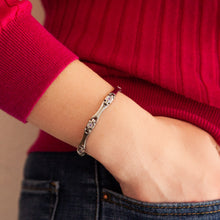 Finesse - Negative Ion Bracelet - Stainless Steel with Purple Crystals.