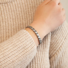 Embrace - Stress Relief Negative Ion Bracelet, Stainless Steel Rhombus