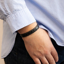 Night - Negative Ion Bracelet, Elegant Titanium Polished Black