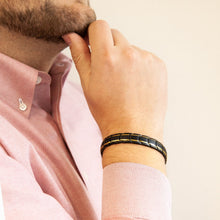 Elements - Negative Ion Bracelet, Stainless Steel Brushed Black and Gold