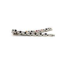 Deep Night - Negative Ion Bracelet, Stainless Steel with Black Crystals