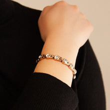 Splendore - Negative Ion Bracelet - Polished Rose Gold Stainless Steel with Swarovski Crystals