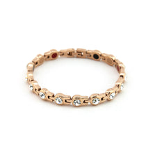 Splendore - Negative Ion Bracelet - Polished Rose Gold Stainless Steel with Swarovski Crystals
