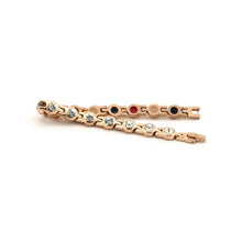 Splendore - Negative Ion Bracelet - Polished Rose Gold Stainless Steel with Swarovski Crystals