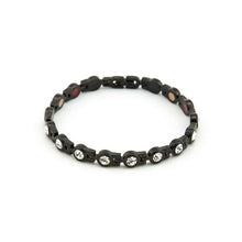 Satellite Negative Ion Bracelet, Polished Black Stainless Steel
