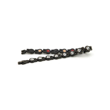 Satellite Negative Ion Bracelet, Polished Black Stainless Steel