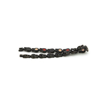 Nocturne - Negative Ion Bracelet, Polished Black Stainless Steel Black Crystals