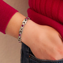 Princess Bride - Negative Ion Bracelet, Stainless Steel with Pink Crystals