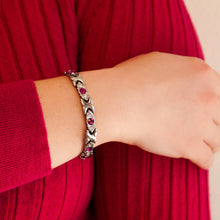 Princess Bride - Negative Ion Bracelet, Stainless Steel with Pink Crystals