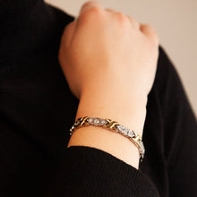 Brilliance - Negative Ion Bracelet, Gold &amp; Stainless Steel with Swarovski Crystals