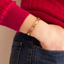 Goldie - Stainless Steel Negative Ion Bracelet, Gold Plated with Swarovski Crystals