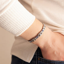 Celestial - Stress Relief Negative Ion Bracelet - Stainless Steel & Purple Crystals