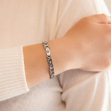 Celestial - Stress Relief Negative Ion Bracelet - Stainless Steel & Purple Crystals