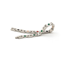 XOXO - Stress Relief Negative Ion Bracelet - Stainless Steel with Green Crystals