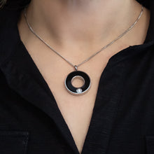 Labor Day Sale - Black Ring - Premium Hand Mineral-Infused Negative Ion Pendant Necklace, Premium Finish, Bold Modern Everyday Style, Boutique Wellness Jewelry, Limited Lifetime Warranty