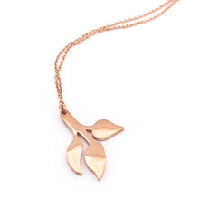 Shop Purlife Rose Gold Leafs Negative Ion Pendant