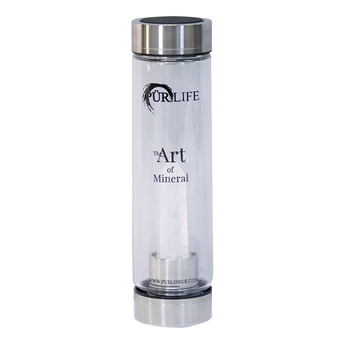 Clear Quartz Gemstone Water Bottle